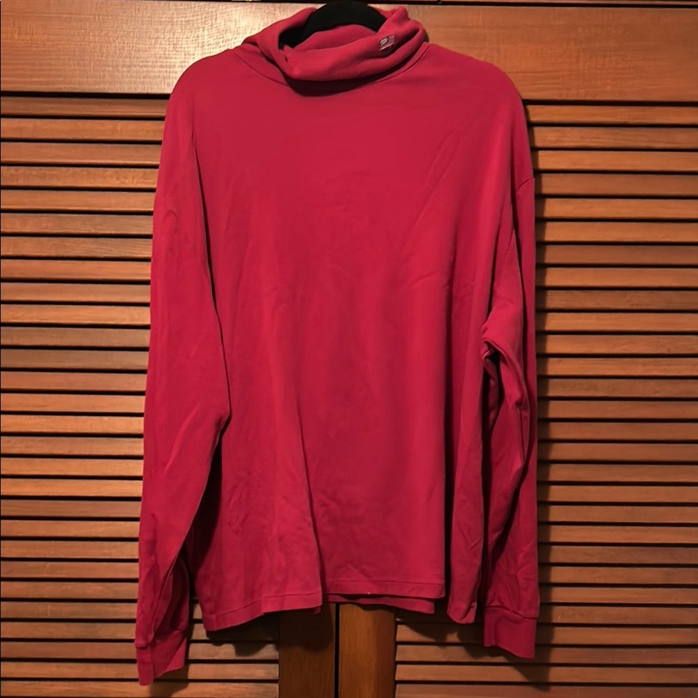 Vintage Men’s Polo Ralph Lauren 100% Cotton Red Turtleneck sz XXL.